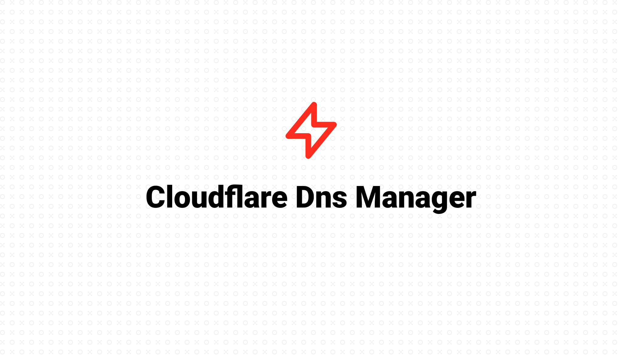 Cloudflare Dns Manager